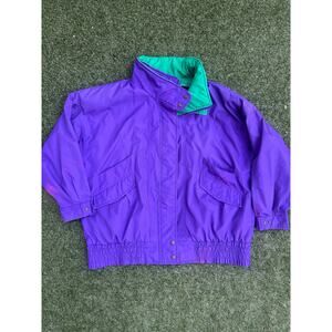 Vintage 80s/90s Pacer Purple & Green Windbreaker Jacket